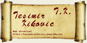 Tešimir Kiković vizit kartica
